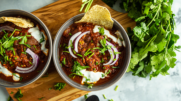 Homemade vegan chili recipe