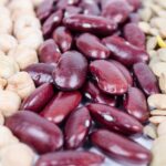 Garbanzo beans, kidney beans, and lentils